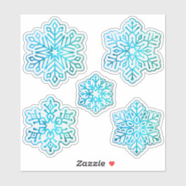 Pegatina Copos de nieve Guay azul irlandés