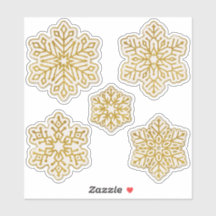 Copos de nieve Purpurina de oro Blanco antiguo