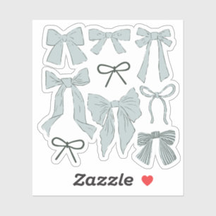 Pegatina Coquette Blue Bows Romántico