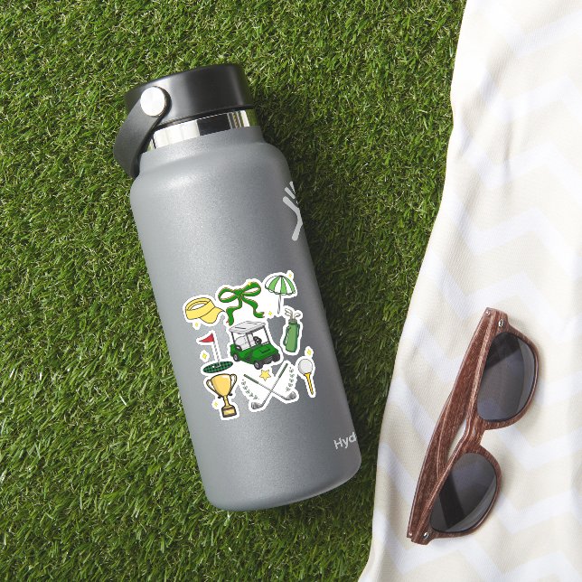 Pegatina Coquette de Golf Preppy (HydroFlask Insitu)