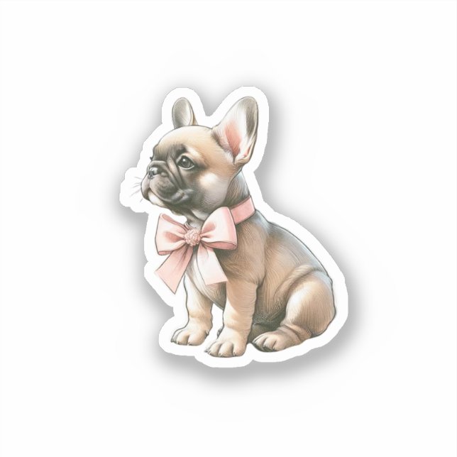 Pegatina Coquette Frenchie (Anverso)