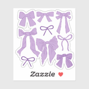 Pegatina Coquette Purple Bows Romántico