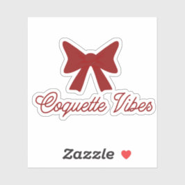 Pegatina Coquette Vibes Sticker | Cute Bow Aesthetic Sticke