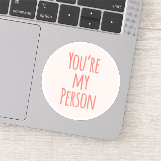 Pegatina Coral Pink eres mi amigo personal Cita amor