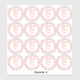 Pegatina Coral Woodsy Boda Gracias Contour Vinyl