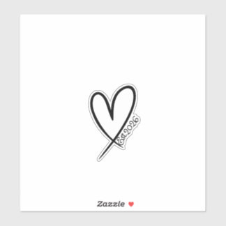 Pegatina corazón 