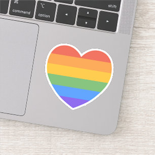 Pegatina Corazón arco iris