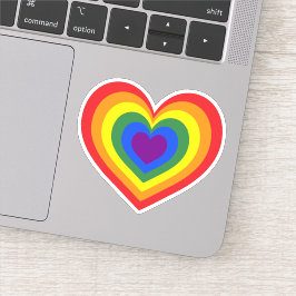 Pegatina Corazón arcoiris