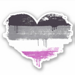 PEGATINA CORAZÓN ASEXUAL - AMOR ASEXUAL