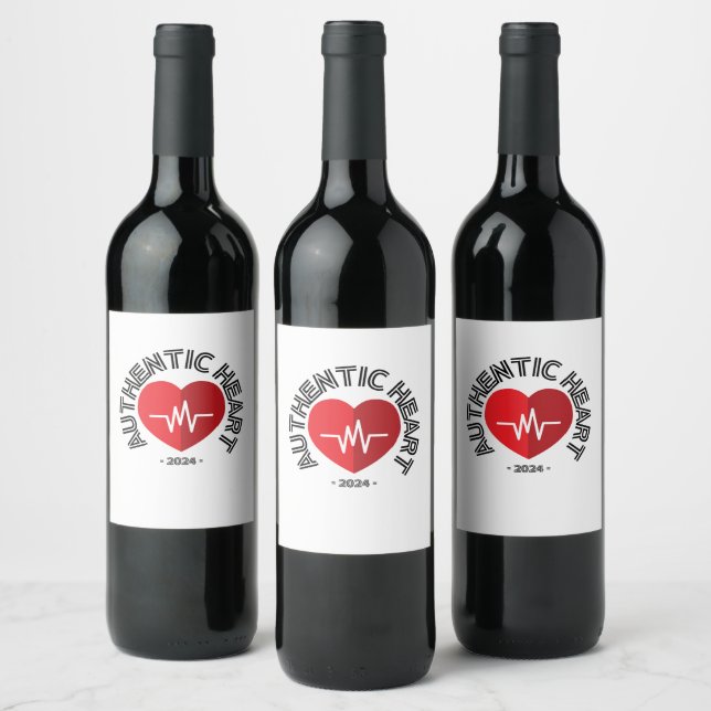 Pegatina Corazón Auténtico 2024 (Botellas)
