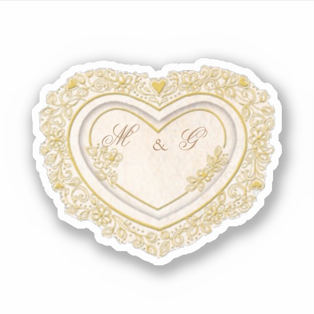 Pegatina Corazón con tus cartas (Anverso)