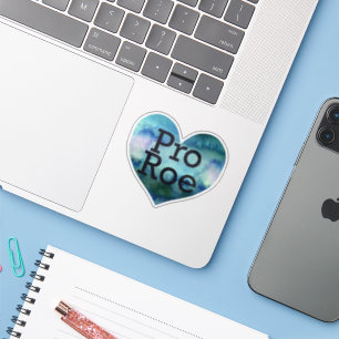 Pegatina Corazón de acuarela azul Pro Roe