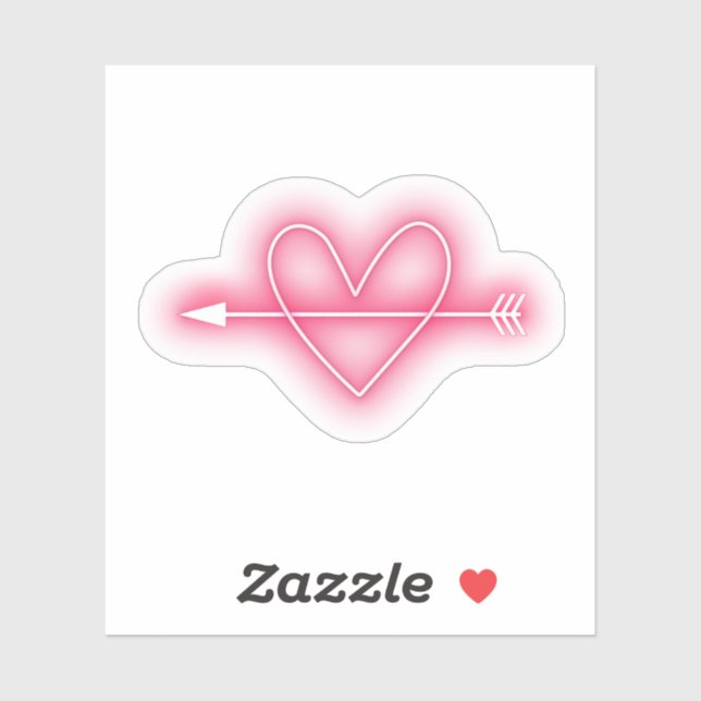 Pegatina Corazón de aguja (Hoja)