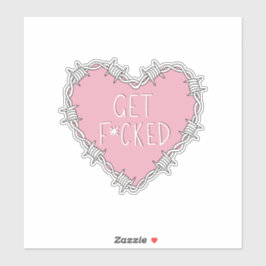 Pegatina Corazón de alambre de púas explícito