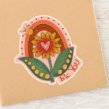 Corazón de arcoiris floral suave seas Inspirador