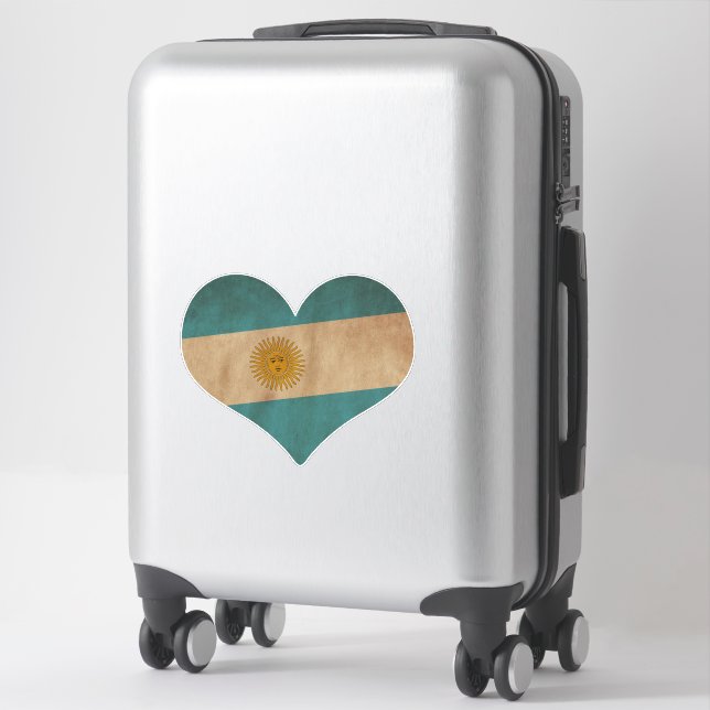 Pegatina Corazón de Argentina (Maleta)