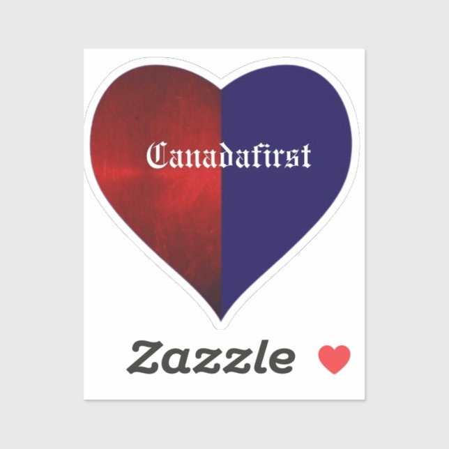 PEGATINA CORAZÓN DE CANADAFIRST (Hoja)
