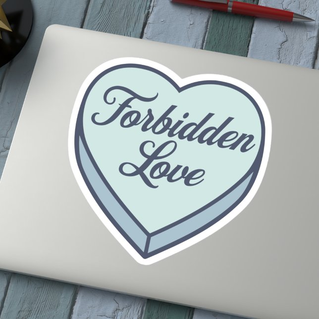 Pegatina Corazón de caramelo libresco - Amor Prohibido (Subido por el creador)