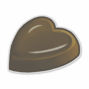 Pegatina Corazón de chocolate encantador