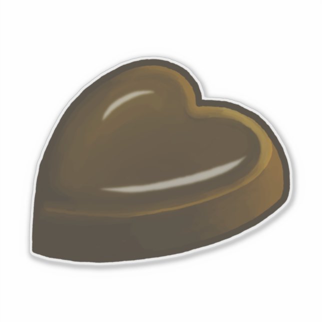 Pegatina Corazón de chocolate encantador (Anverso)