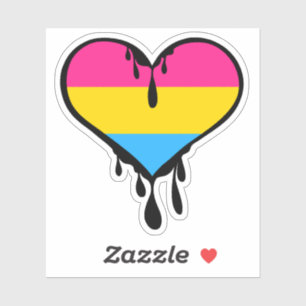 Pegatina Corazón de desgarro del orgullo de pan