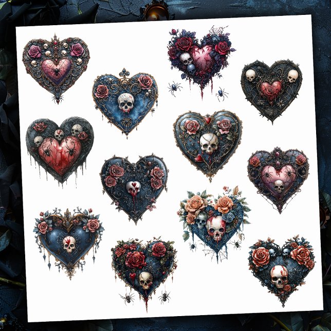 Pegatina Corazón de estilo gótico (Subido por el creador)