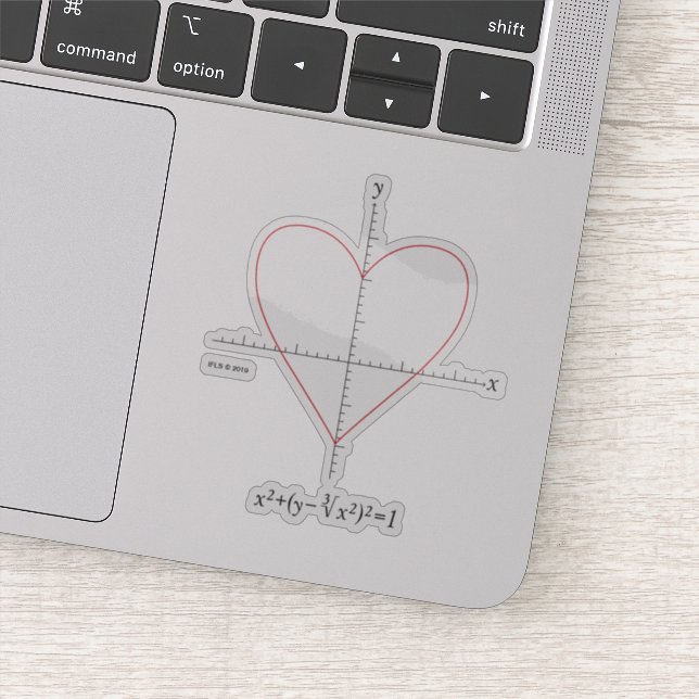 Pegatina Corazón de hachas (Detalle)