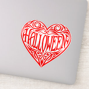 Pegatina Corazón de Halloween, Corazón Rojo, Fiesta