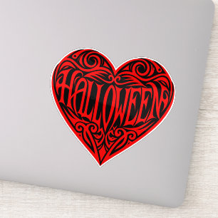Pegatina Corazón de Halloween, Corazón Rojo, Fiesta