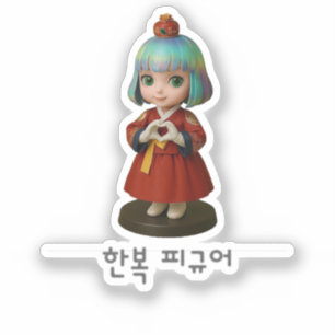 Pegatina Corazón de Hanbok