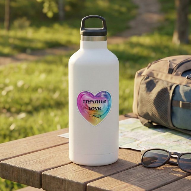 Pegatina Corazón de Lluvia de Amor Infinito Die-Cut (Subido por el creador)