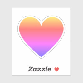 Pegatina Corazón de Ombre de color grande