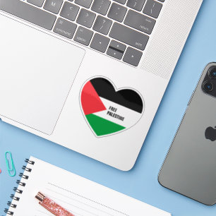 Pegatina Corazón de "Palestina Libre"
