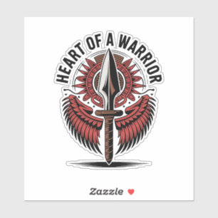 Pegatina Corazón de un guerrero - Diseño de símbolo tribal