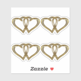 Pegatina Corazón del Aniversario del Oro