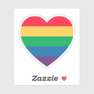 Pegatina Corazón del Orgullo Arcoiris
