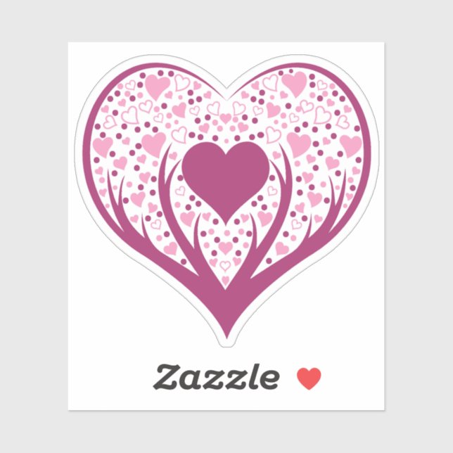 Pegatina Corazón divertida (Hoja)