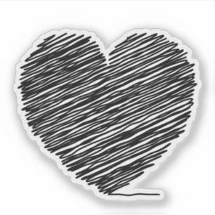 Pegatina Corazón En Una Cadena