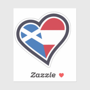 Pegatina Corazón escocés austríaco – Ama Escocia y Austria