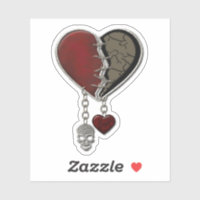 Corazón gótico con cráneo