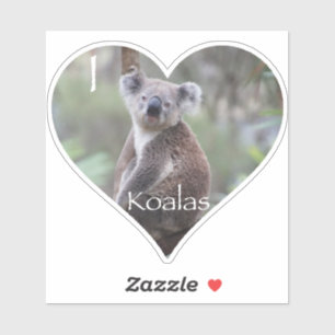 Pegatina Corazón Koalas