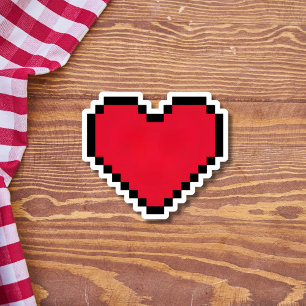Pegatina Corazón medio pixelado