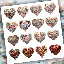 Pegatina Corazón Ornate