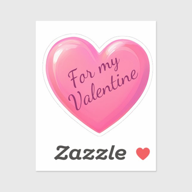 Pegatina Corazón rosa (Hoja)