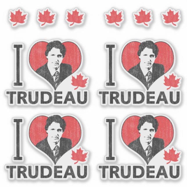 Pegatina Corazón Trudeau Contour Cut Set (Anverso)