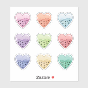 Pegatina Corazones Boba