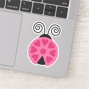 Pegatina Corazones de buceo Ladybug Fallecido Decal Pegatin