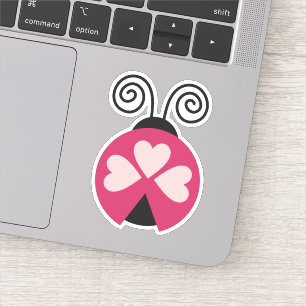 Pegatina Corazones de buceo Ladybug Fallecido Decal Pegatin