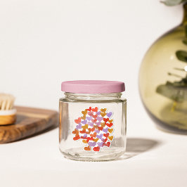 Pegatina Corazones de fusión de acuarela - paleta retro