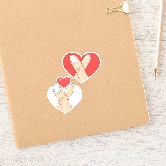 Pegatina Corazones del Dedo (Cuaderno)